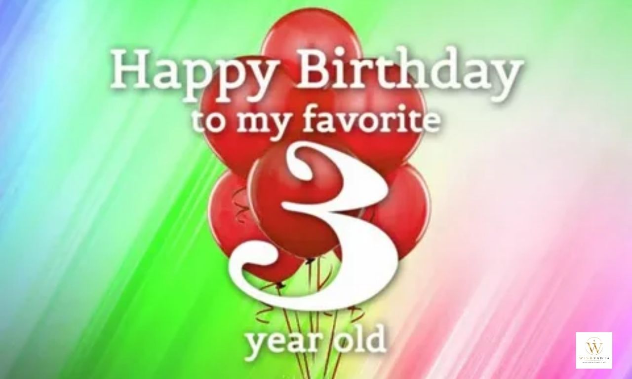 3rd birthday greetings with cute wishes for a happy birthday